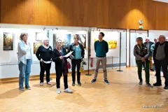 Expo Trég'art, vernissage, maire-adjointe à la culture